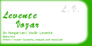 levente vozar business card