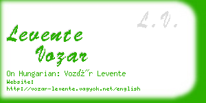 levente vozar business card